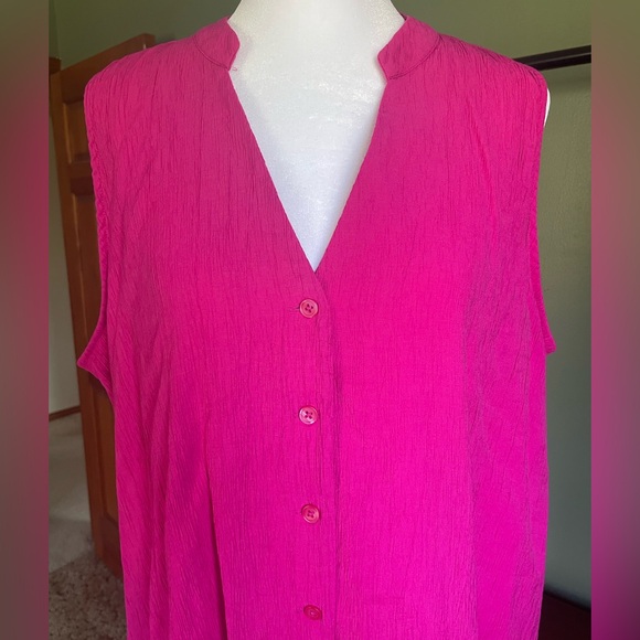 Nine West Button Front Ruffle Hem Dress - Picture 2 of 11